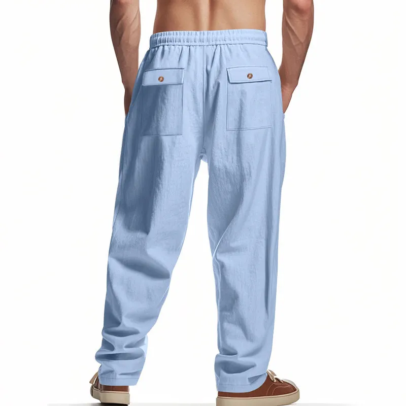 Men's Summer Loose Solid Color Casual Pants MTA2100D5X sold by Manly product image thumbnail 5
