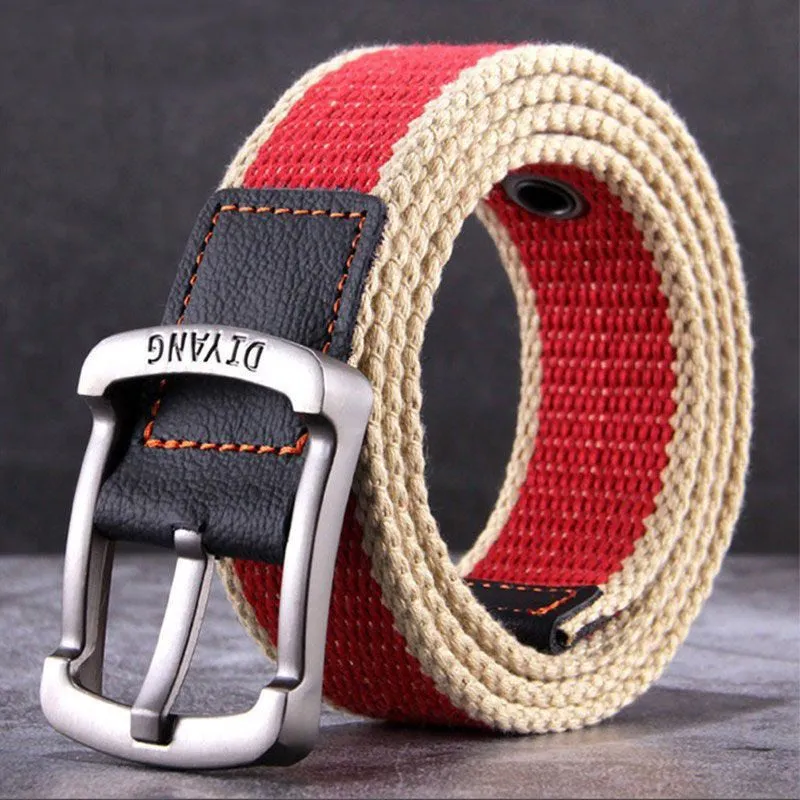 Men's Casual Canvas Leather Pin Buckle Belt MTA2217D6U sold by Manly product image thumbnail 4