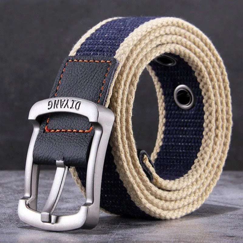 Men's Casual Canvas Leather Pin Buckle Belt MTA2217D6U sold by Manly product image thumbnail 3