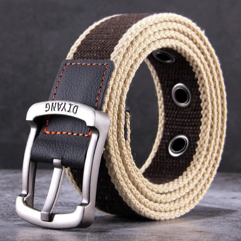 Men's Casual Canvas Leather Pin Buckle Belt MTA2217D6U sold by Manly product image thumbnail 5