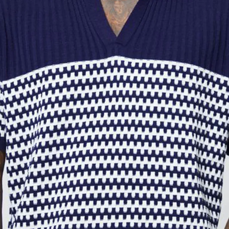 Men's Summer Loose Comfortable Breathable Knitted Short Sleeve Shirt MTA2306D8P sold by Manly product image thumbnail 3