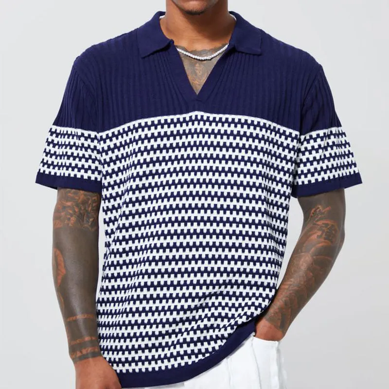 Men's Summer Loose Comfortable Breathable Knitted Short Sleeve Shirt MTA2306D8P sold by Manly product image thumbnail 2