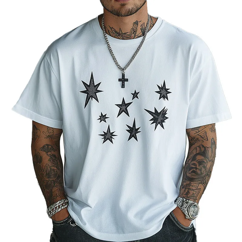 Men's Summer Loose Breathable Printed Short Sleeve T-shirt MTA2353D9P sold by Manly
