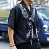 Men's Vintage Casual Perris Stitching Lapel Short Sleeve Shirt MTA2266D9TO sold by Manly