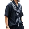 Men's Vintage Casual Perris Stitching Lapel Short Sleeve Shirt MTA2266D9TO sold by Manly