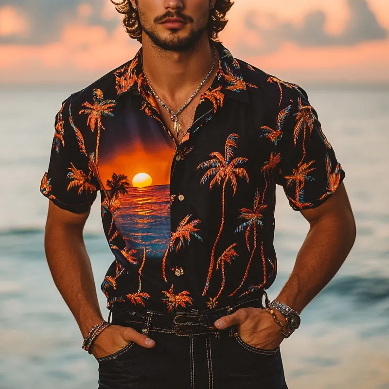 Men's Palm Vacation Print Short Sleeve Shirt MTA2292D0X sold by Manly product image thumbnail 2