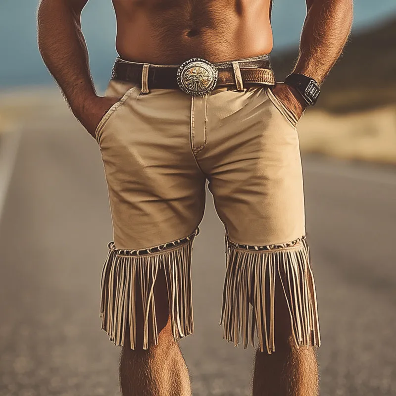 Men's Summer Western Cowboy Style Chain Tassel Shorts MTA2226D5U sold by Manly product image thumbnail 2