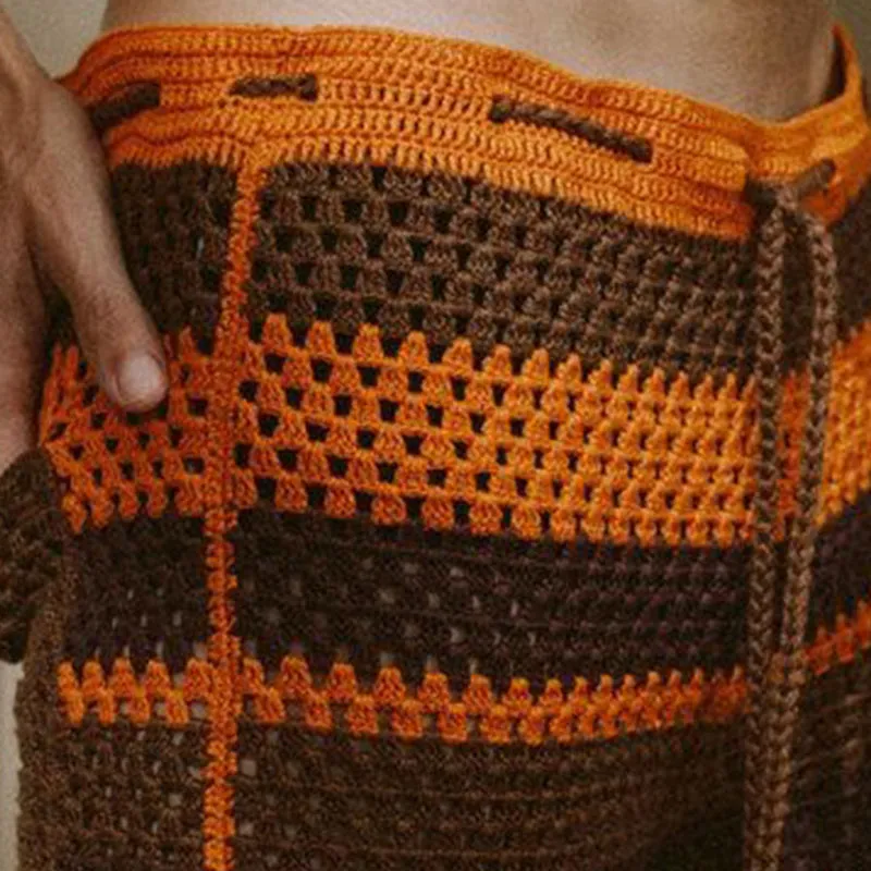 Men's Summer Fashion Hollow Breathable Knitted Shorts MTA2277D3P sold by Manly product image thumbnail 3