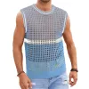 Men's Summer Fashion Hollow Breathable Comfortable Knitted Tank Top MTA2247D4P sold by Manly