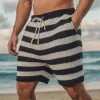 Men's Summer Striped Hollow Breathable Comfortable Knitted Shorts MTA2217D0P sold by Manly