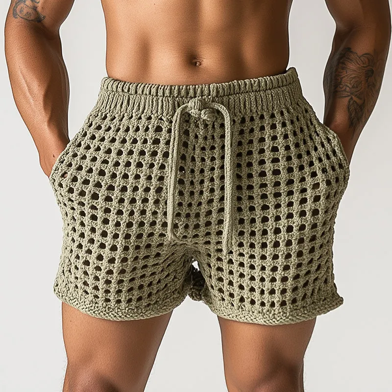 Men's Summer Hollow Breathable And Comfortable Shorts MTA2248D7P sold by Manly product image thumbnail 2