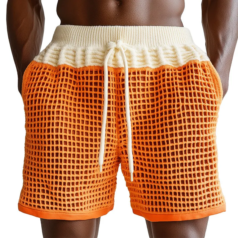 Men's Summer Fashion Hollow Breathable Knitted Shorts MTA2145D1P sold by Manly