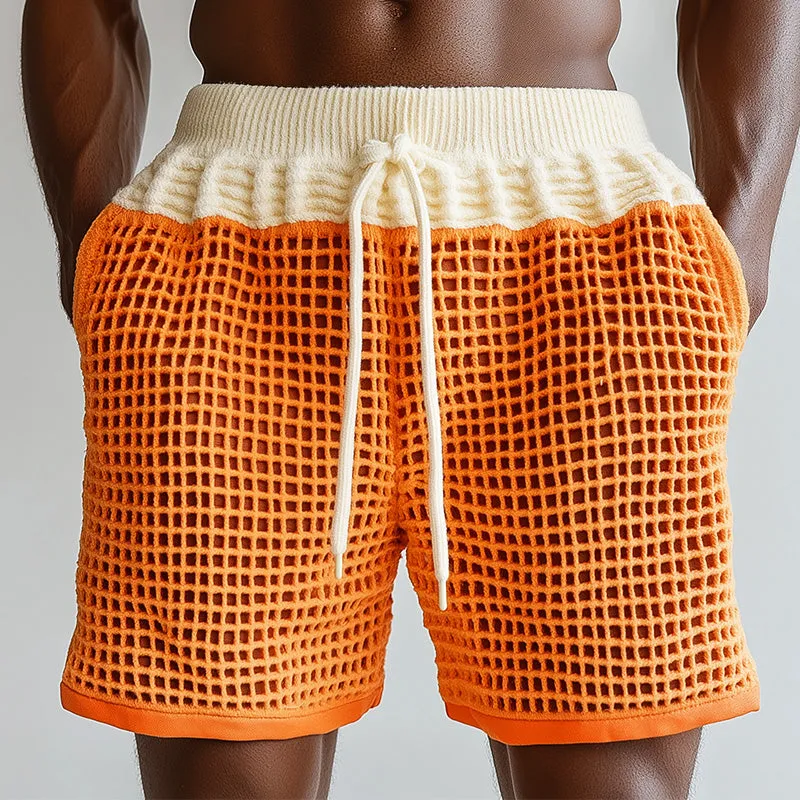 Men's Summer Fashion Hollow Breathable Knitted Shorts MTA2145D1P sold by Manly product image thumbnail 2