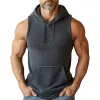 Men's Summer Cotton and Linen Blended Hooded Sports Tank Top MTA2409D3P sold by Manly