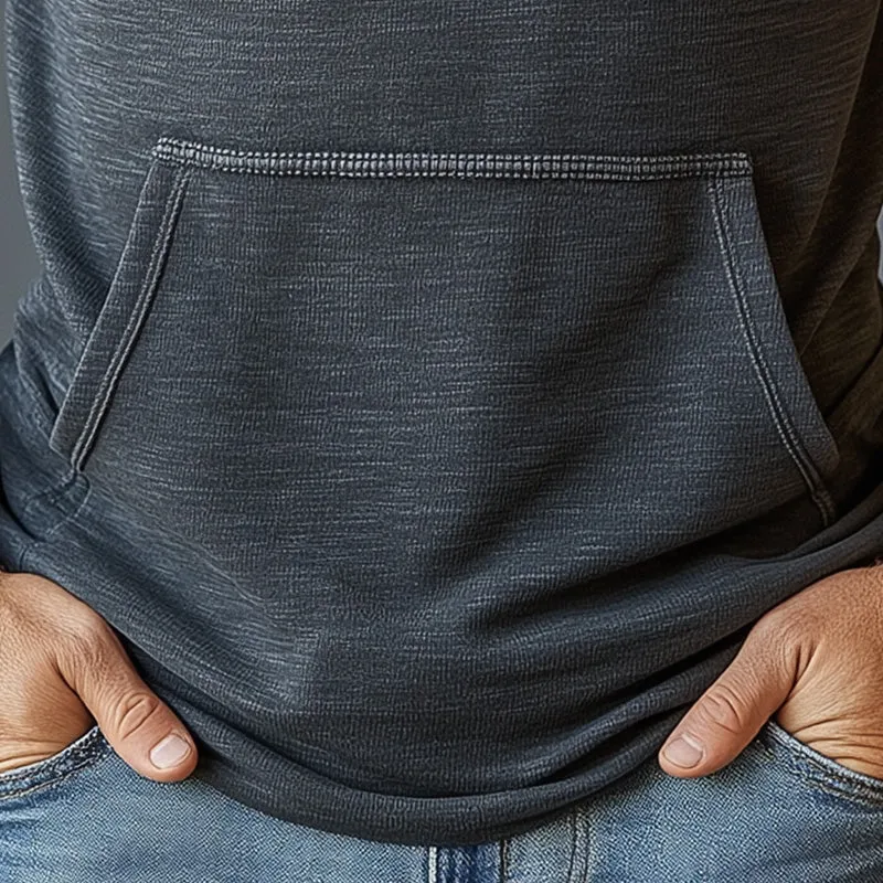 Men's Summer Cotton and Linen Blended Hooded Sports Tank Top MTA2409D3P sold by Manly product image thumbnail 4