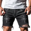 Men's Summer Embroidered Ripped Casual Denim Shorts MTA2391D3P sold by Manly