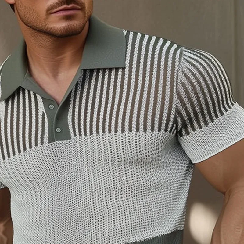 Men's Summer Business Polo Neck Knitted T-Shirt MTA2331D5U sold by Manly product image thumbnail 3
