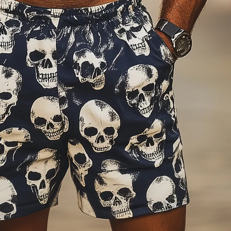 Men's Summer Casual Skull Print Shorts MTA2549D1U sold by Manly product image thumbnail 3