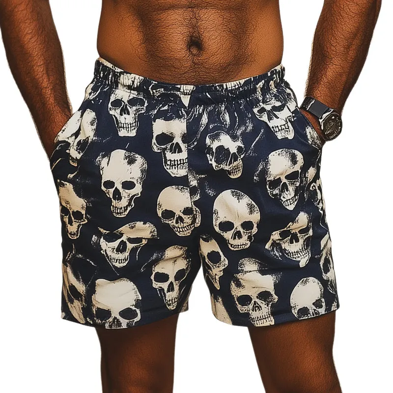 Men's Summer Casual Skull Print Shorts MTA2549D1U sold by Manly