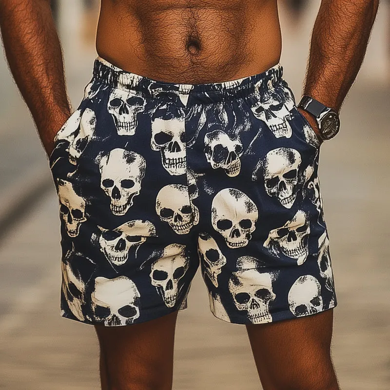 Men's Summer Casual Skull Print Shorts MTA2549D1U sold by Manly product image thumbnail 2
