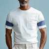 Men's Summer Fashion Simple Cotton Blend Short-Sleeved Casual Sports T-Shirt MTA2584D5P sold by Manly