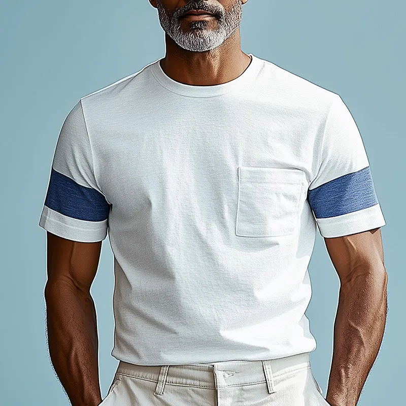 Men's Summer Fashion Simple Cotton Blend Short-Sleeved Casual Sports T-Shirt MTA2584D5P sold by Manly product image thumbnail 2