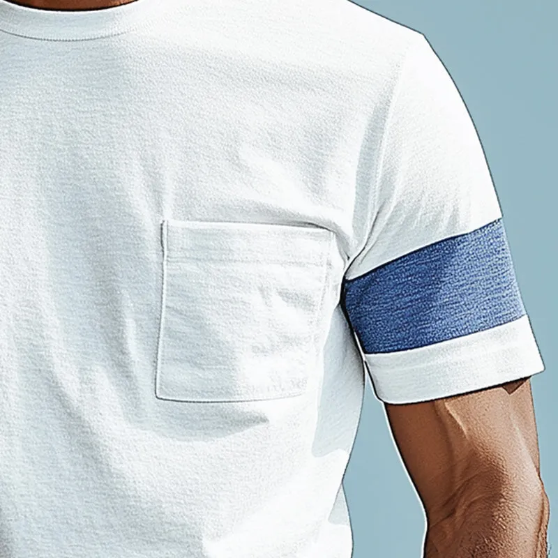 Men's Summer Fashion Simple Cotton Blend Short-Sleeved Casual Sports T-Shirt MTA2584D5P sold by Manly product image thumbnail 3