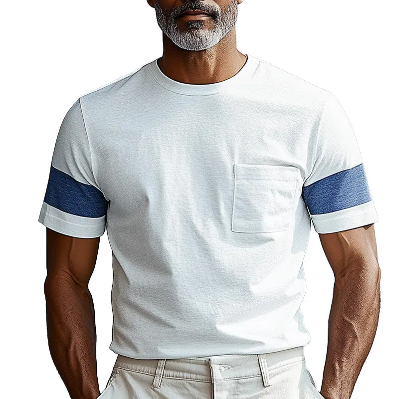 Men's Summer Fashion Simple Cotton Blend Short-Sleeved Casual Sports T-Shirt MTA2584D5P sold by Manly