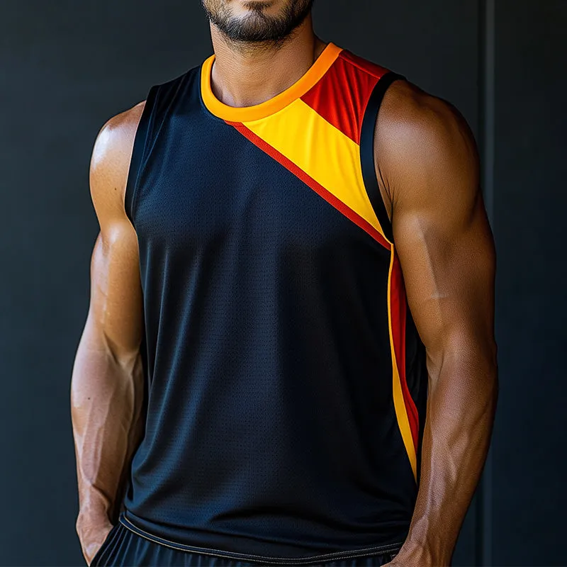 Men's Summer Fashion Printed Moisture Wicking Sports Tank Top MTA2577D9P sold by Manly product image thumbnail 2