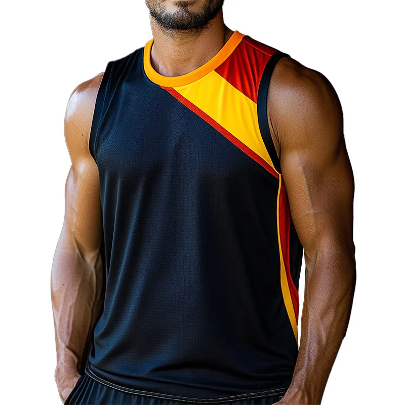 Men's Summer Fashion Printed Moisture Wicking Sports Tank Top MTA2577D9P sold by Manly