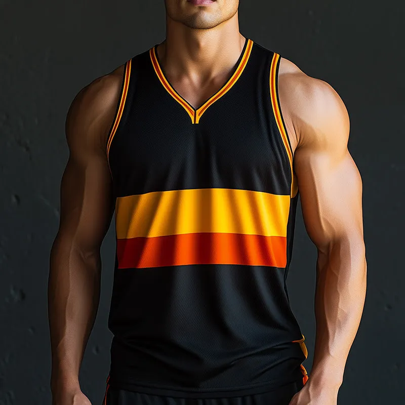 Men's Summer Fashion Printed Moisture Wicking Sports Tank Top MTA2588D5P sold by Manly product image thumbnail 2
