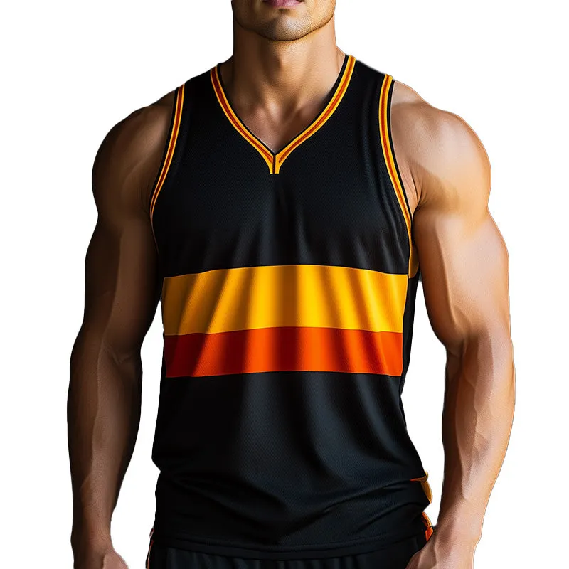 Men's Summer Fashion Printed Moisture Wicking Sports Tank Top MTA2588D5P sold by Manly