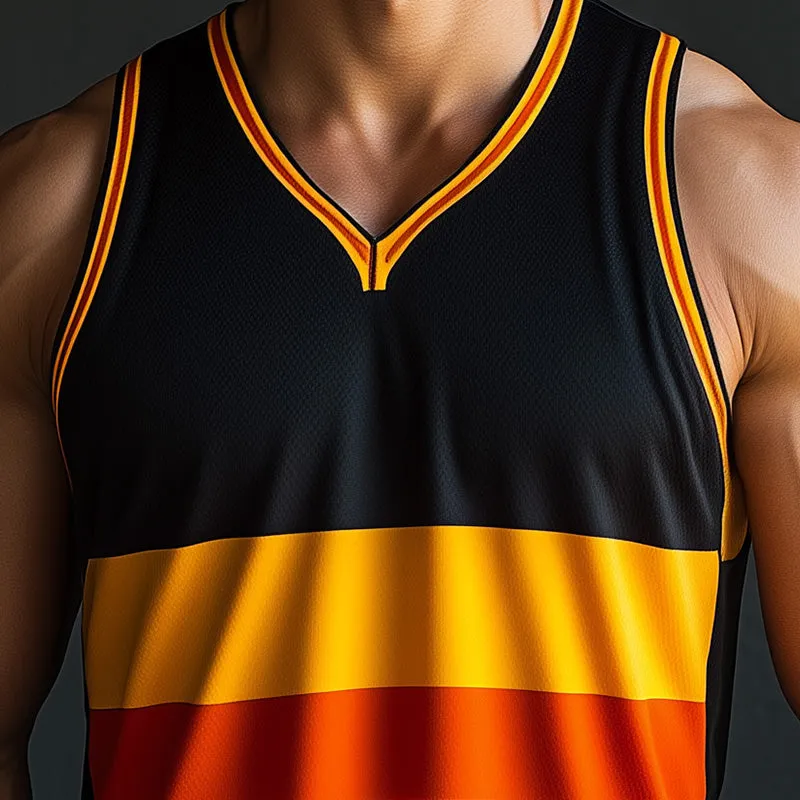 Men's Summer Fashion Printed Moisture Wicking Sports Tank Top MTA2588D5P sold by Manly product image thumbnail 3