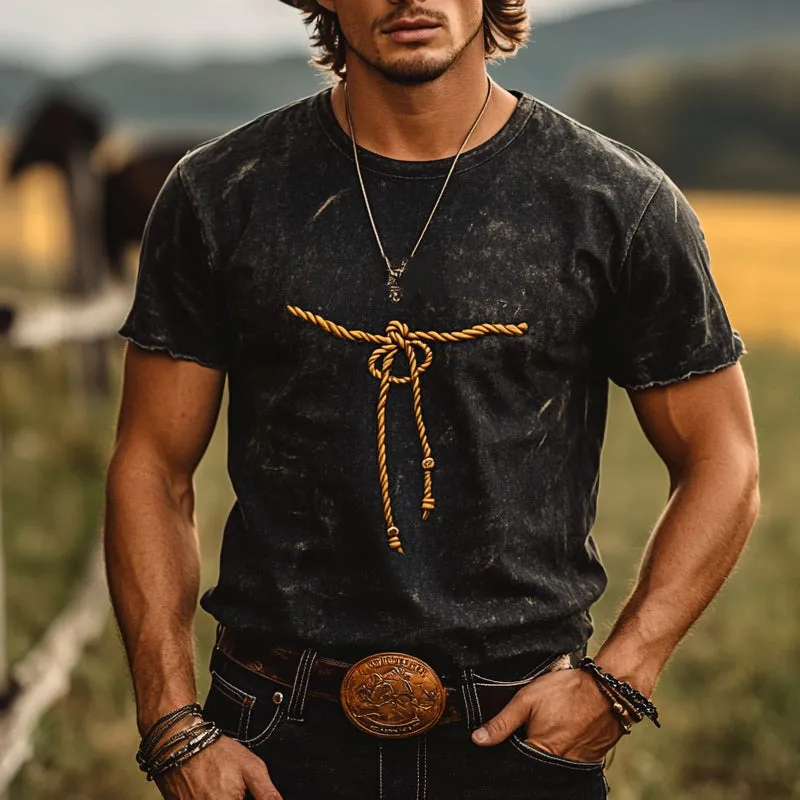 Men's Casual Printed Round Neck Short Sleeve T-Shirt MTA2801D1X sold by Manly product image thumbnail 2