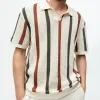 Men's Casual Striped Pullover Knitted Short Sleeve POLO Shirt MTA2789D1X sold by Manly