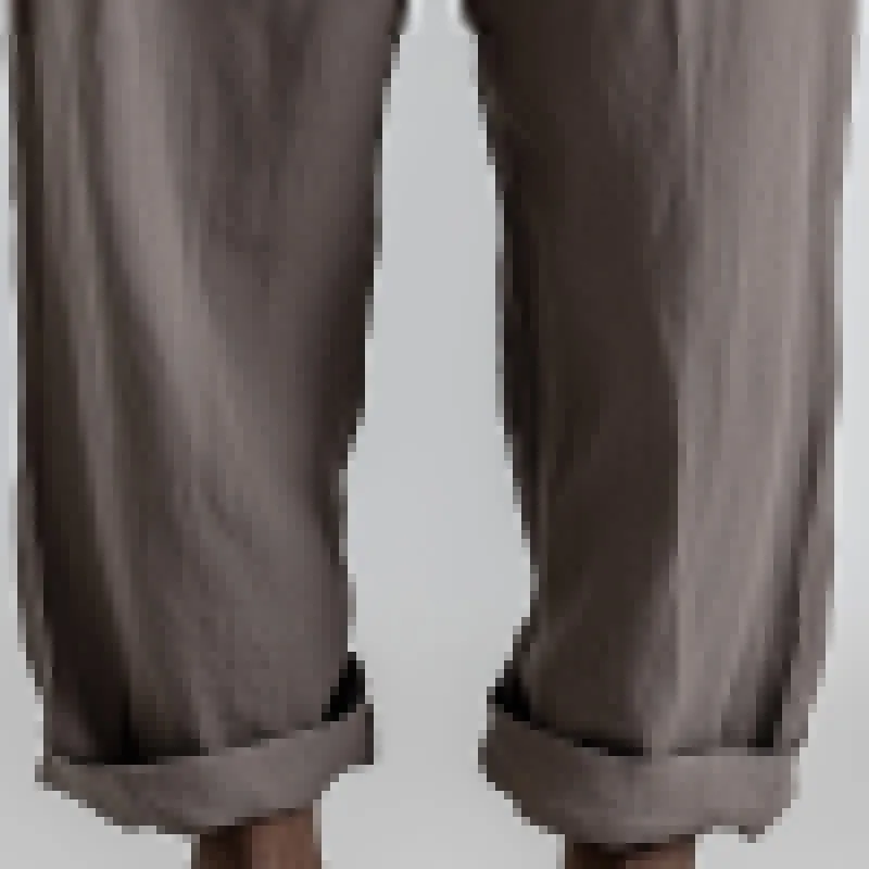 Men's Summer Fashion Solid Color Linen Blended Breathable Trousers MTA2702D1P sold by Manly product image thumbnail 4