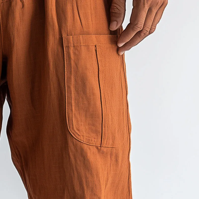 Men's Summer Comfortable Breathable Linen Casual Sports Shorts MTA2776D9P sold by Manly product image thumbnail 4