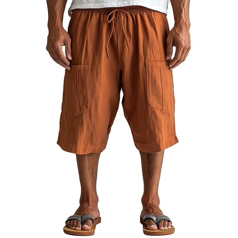 Men's Summer Comfortable Breathable Linen Casual Sports Shorts MTA2776D9P sold by Manly