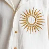 Men's Summer Comfortable Breathable Embroidered Linen Short Sleeve Shirt MTA2786D4P sold by Manly