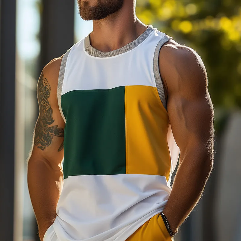 Men's Summer Fashion Contrast Print Blended Tank Top MTA2719D3P sold by Manly product image thumbnail 2