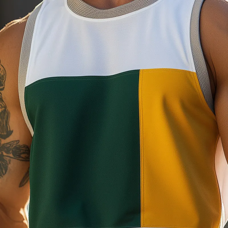 Men's Summer Fashion Contrast Print Blended Tank Top MTA2719D3P sold by Manly product image thumbnail 3