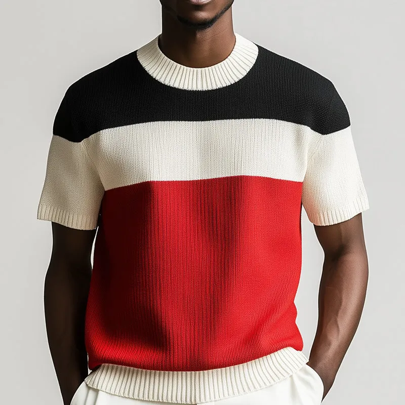 Men's Summer Fashion Thin Knitted Breathable Short-Sleeved T-Shirt MTA2583D1P sold by Manly product image thumbnail 2