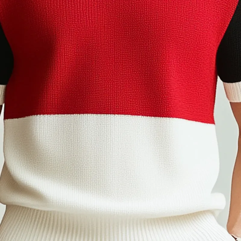 Men's Summer Contrast Color Thin Knitted Breathable Short-Sleeved T-Shirt MTA2562D0P sold by Manly product image thumbnail 3