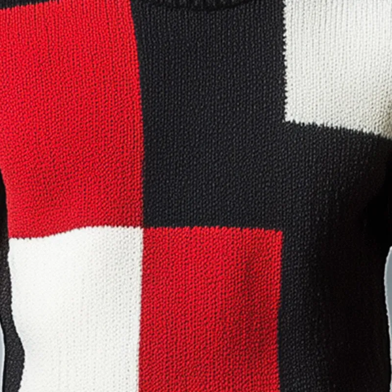 Men's summer contrast color thin knitted breathable short-sleeved T-shirt MTA2512D8P sold by Manly product image thumbnail 3