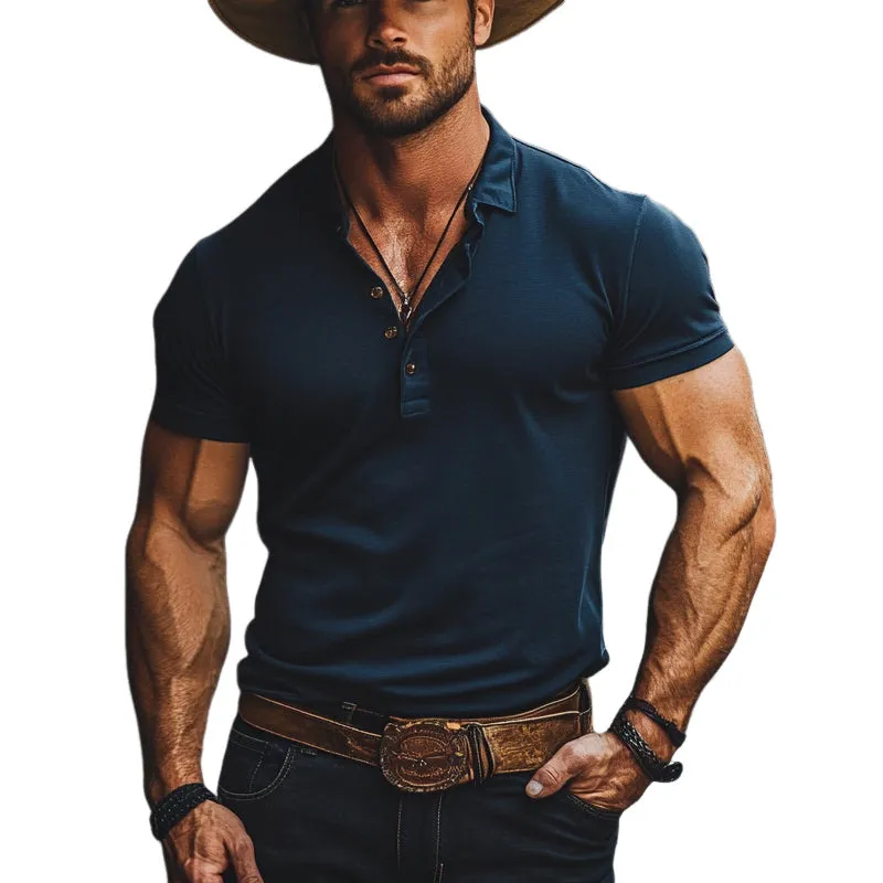 Men's Casual Cotton Blend Short Sleeve Slim Fit POLO Shirt MTA2968D6X sold by Manly