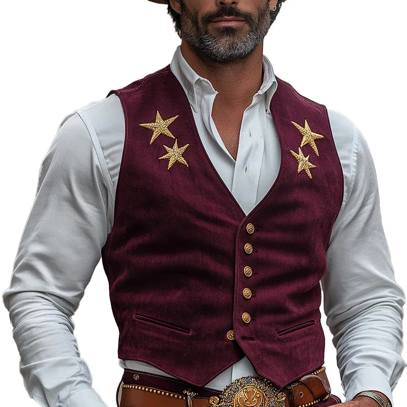 Men's Summer Fashion Thin Suede Embroidered Casual Vest MTA2982D0P sold by Manly