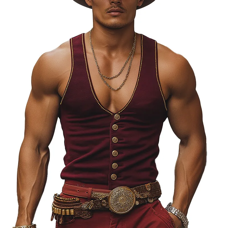 Men's Summer Fashion Solid Color Blended Casual Vest MTA2941D0P sold by Manly