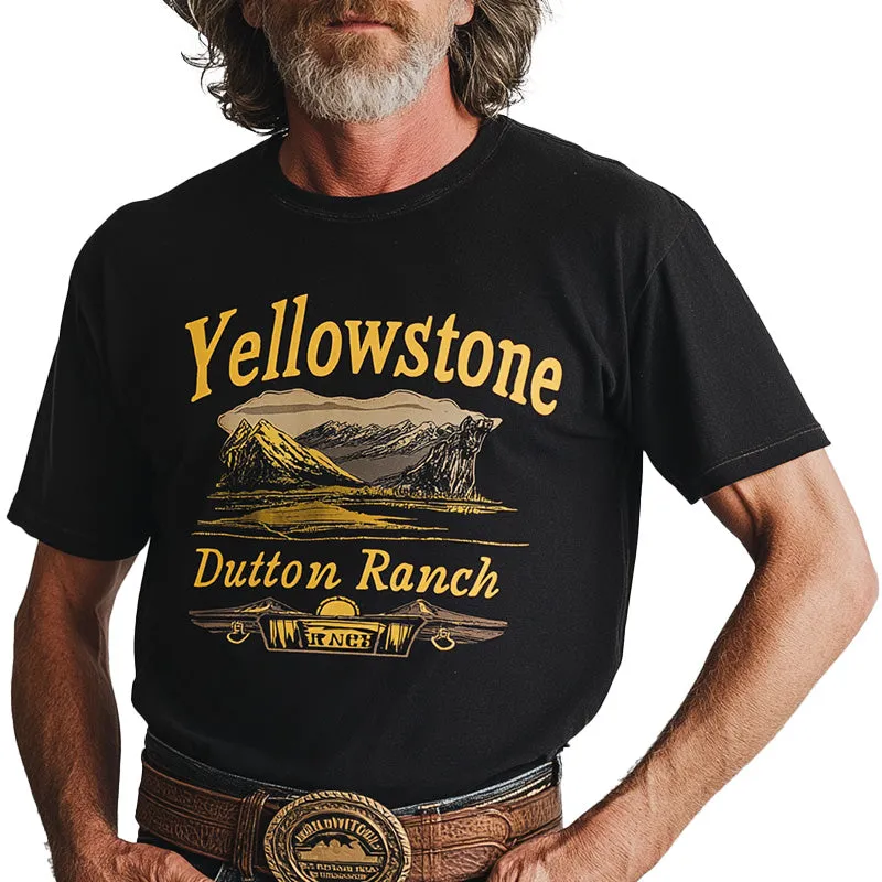 Men's Summer Western Cowboy Style Printed Blended Short-Sleeved T-Shirt MTA2948D1P sold by Manly