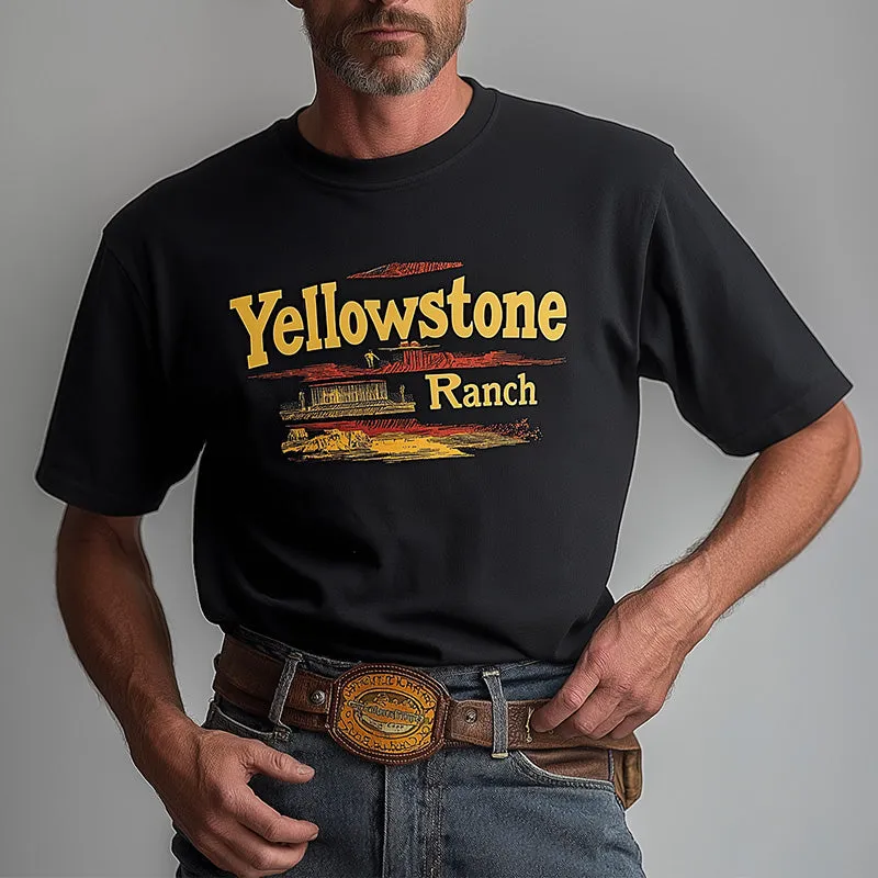 Men's Summer Western Cowboy Style Printed Blended Short-Sleeved T-Shirt MTA2907D0P sold by Manly product image thumbnail 2