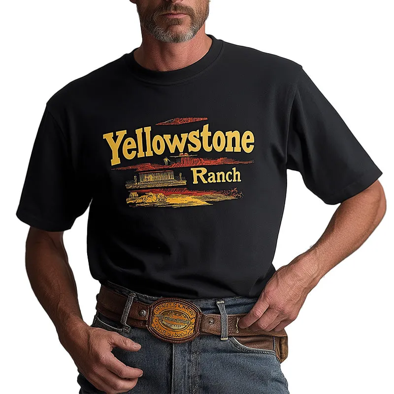 Men's Summer Western Cowboy Style Printed Blended Short-Sleeved T-Shirt MTA2907D0P sold by Manly